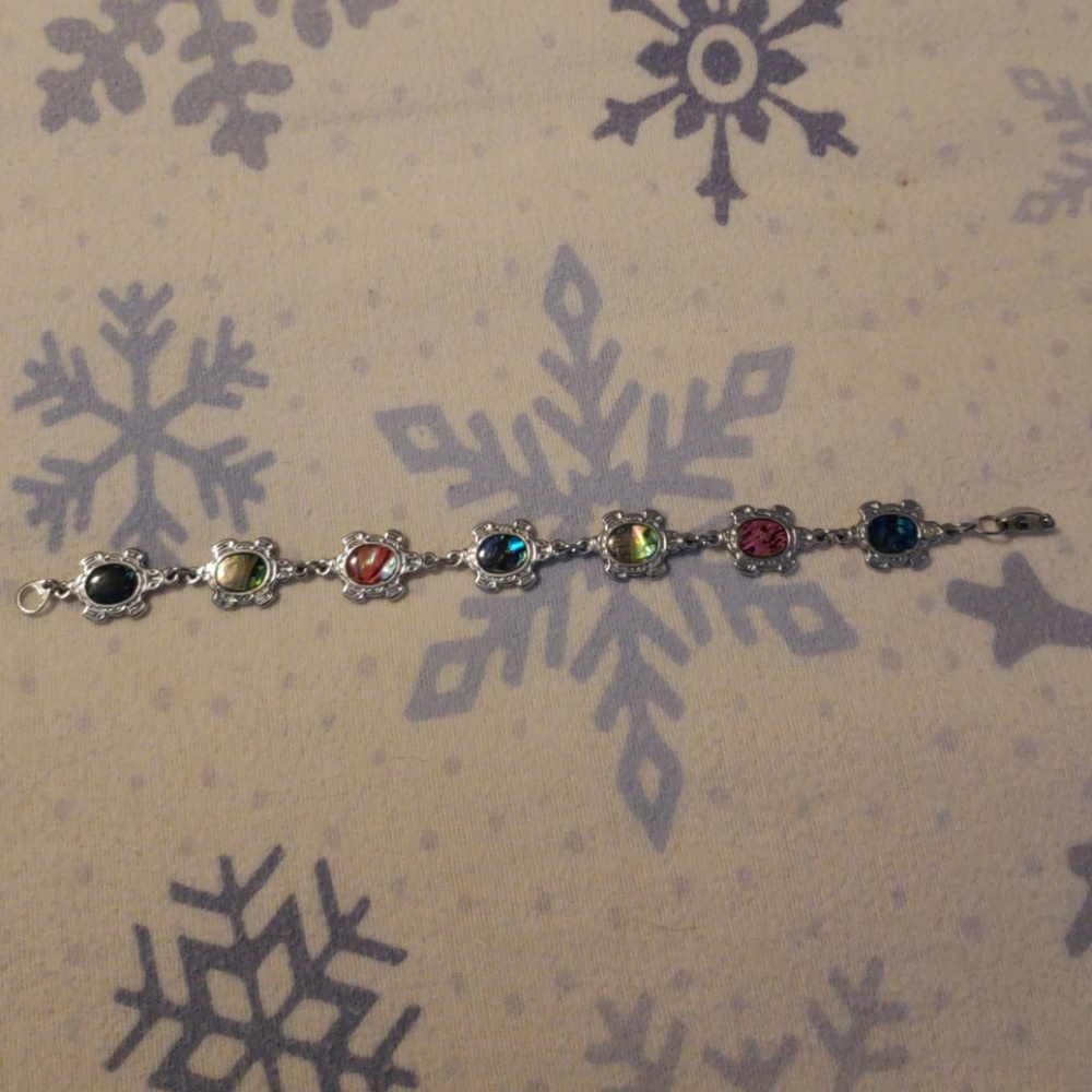 Abalone turtle shell bracelet